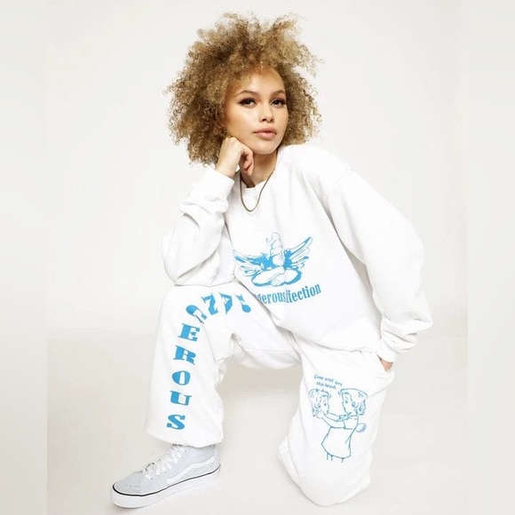 🆕 NWOT Boys Lie | Dangerous Affection | V2 Sweatpants | White Large - Picture 2 of 16